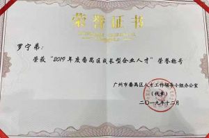 广发在线平台（中国）集团CEO罗宁弟荣膺番禺区杰出产业人才奖